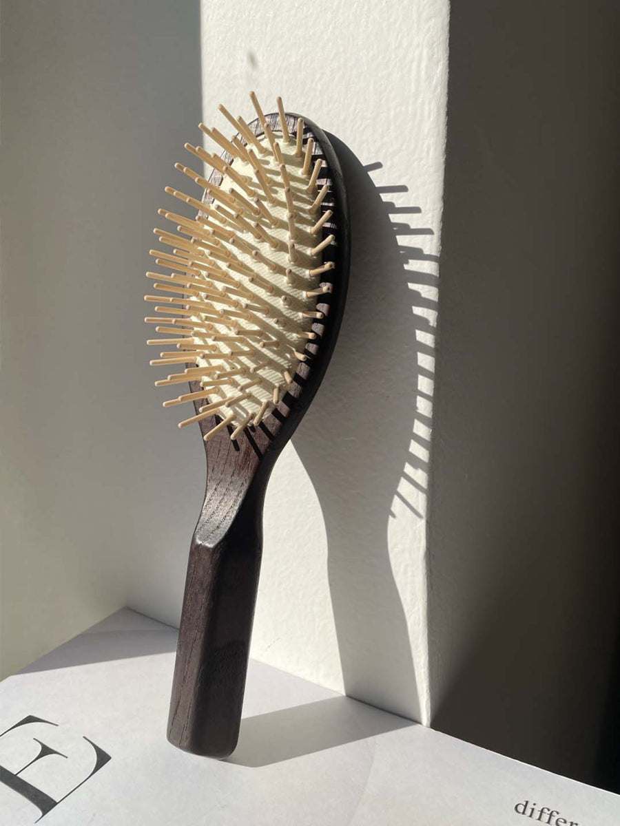 Handmade thermowood massage brush for hair