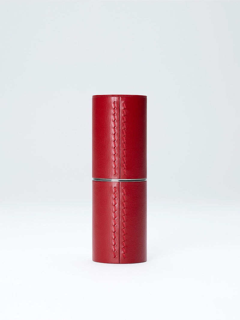 La bouche rouge Refillable Leather Lipstick Case Red Blos shop