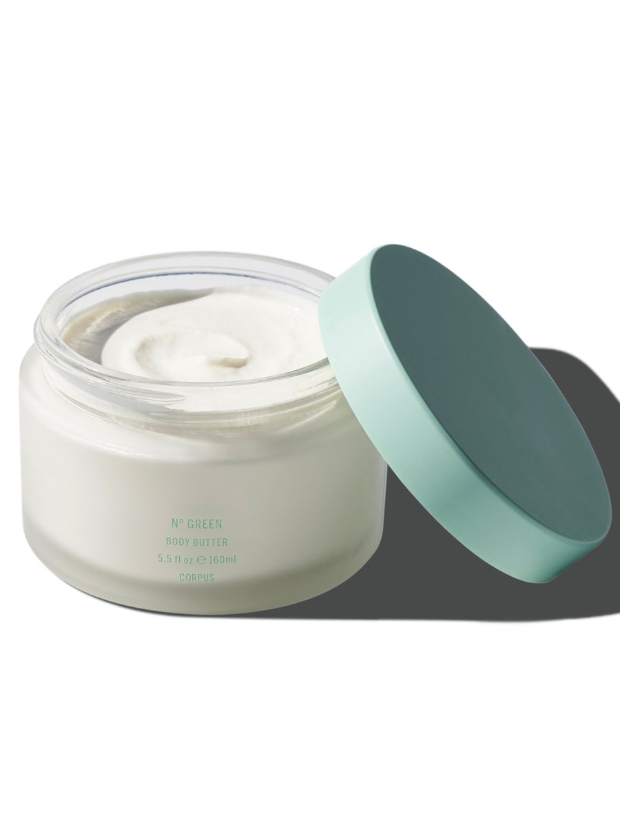 Corpus Naturals Body Butter Green product shot with lid open
