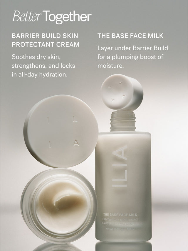 Ilia Barrier Skin Protectant Cream Combined with Ilia The Base Face Milk
