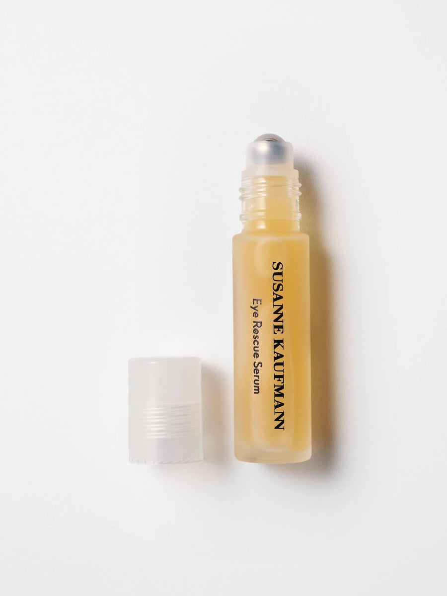 Susanne Kaufmann eye serum bottle with roller on a white background