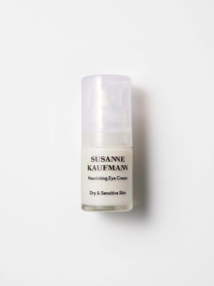 Eye Cream bottle labeled 'Susanne Kaufman' on a white background