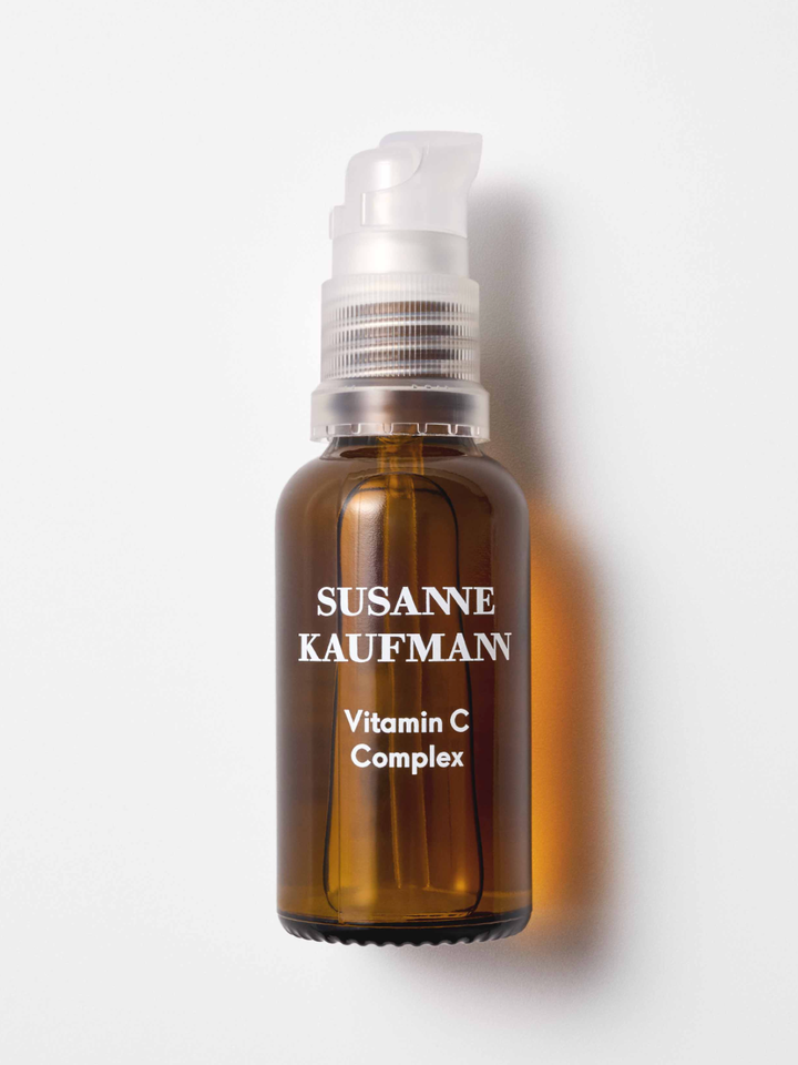 Brown bottle of Susanne Kaufmann Vitamin C Complex on a white background