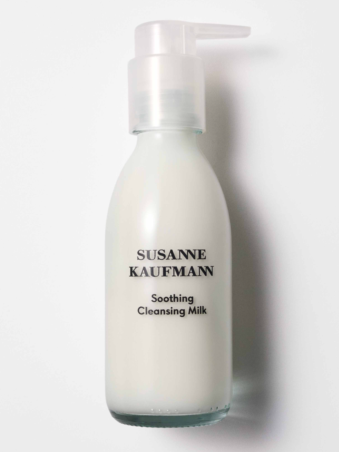 Bottle of Susanne Kaufmann Soothing Cleansing Milk on a white background