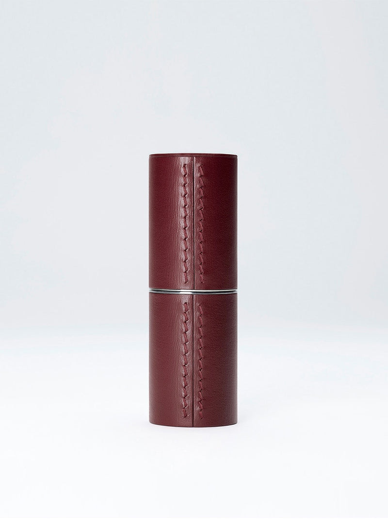 La bouche rouge Refillable Leather Lipstick Case Chocolate Blos shop
