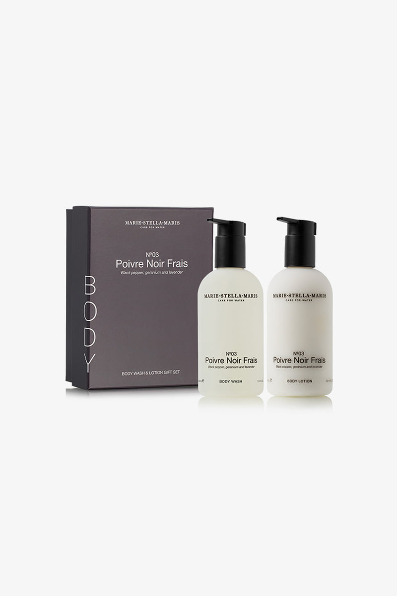 Marie Stella Maris Poivre Noir Frais Body Wash & Lotion Gift Set Blos shop