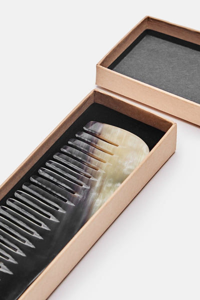 Natural Horn Wide Toothed Comb